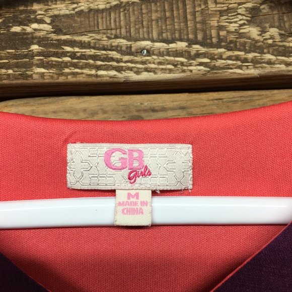 GB Girls Striped Dress 3/4 Sleeve & Under Lining Size M - Picture 4 of 5